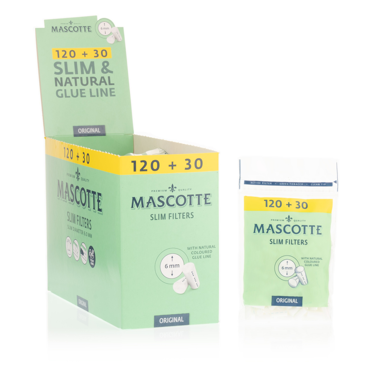 Mascotte Original Slim Filter 6mm 120 Box
