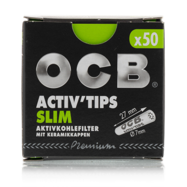 OCB Filter Slim Activ Tips Aktivkohle 7mm 50 Stück