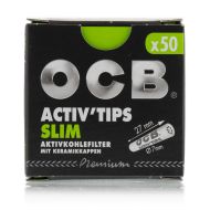 OCB Filter Slim Activ Tips Aktivkohle 7mm 50 Stück