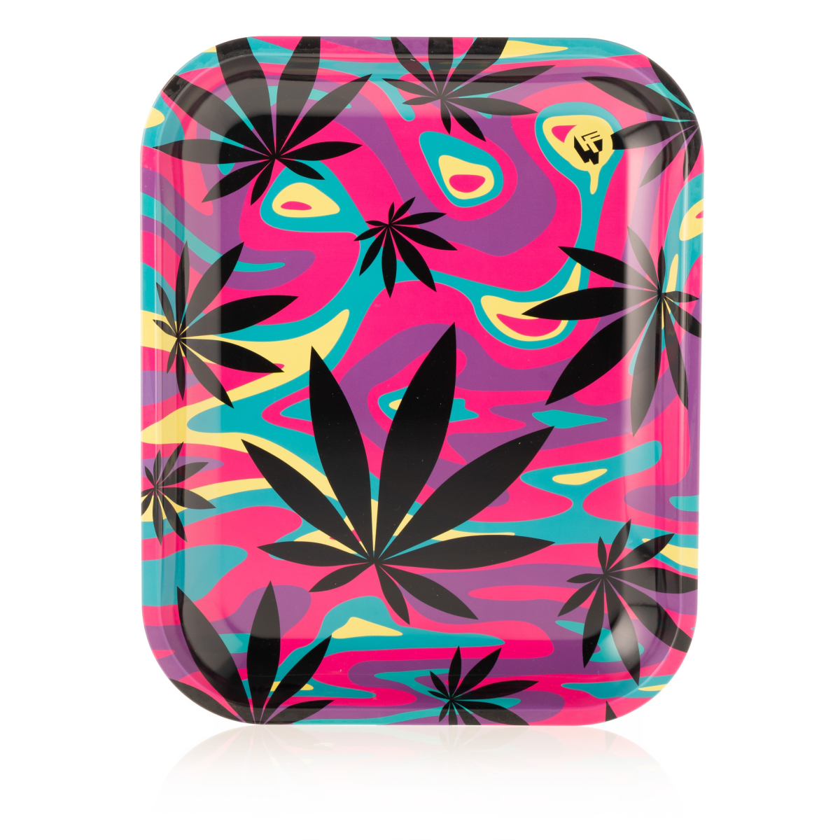 Rolling Tray Neon Leaves 2