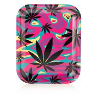 Rolling Tray Neon Leaves 2