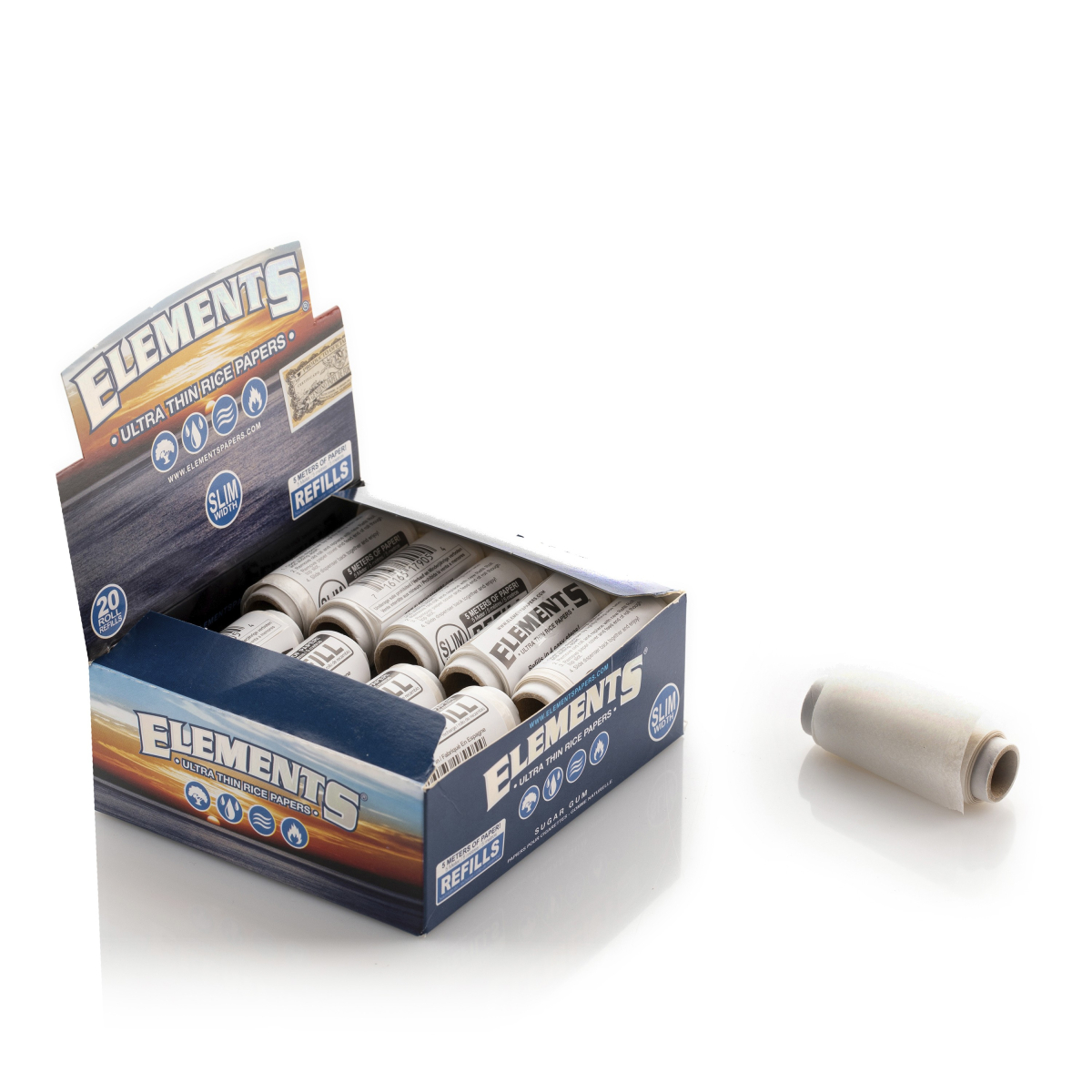 Elements Slim Rolls Refill Box