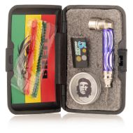 Metall-Purpfeife Set Breit im Etui