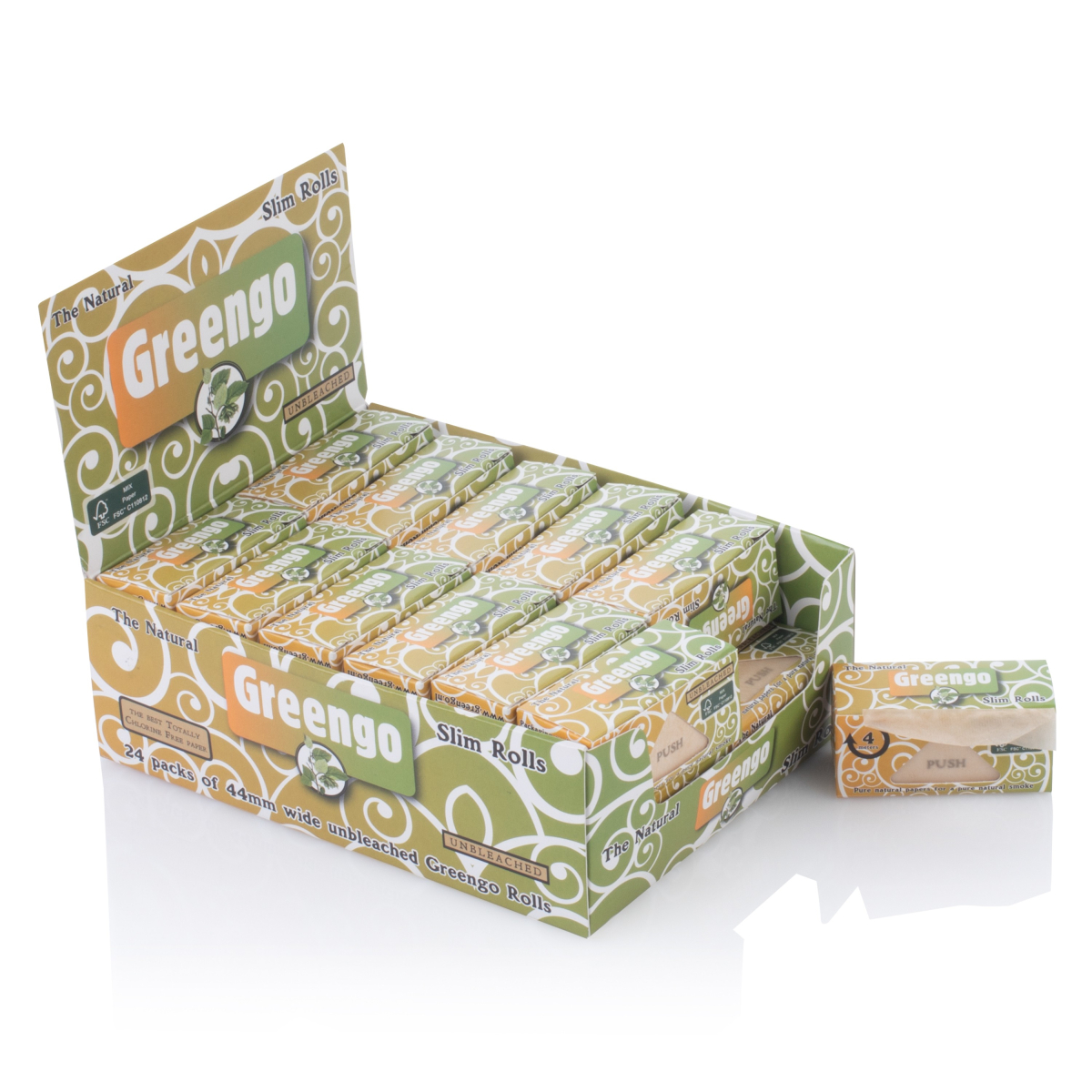 Greengo Slim Rolls ungebleicht Box