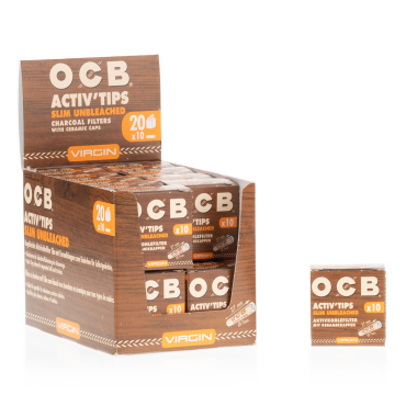 OCB Filter Slim Activ Tips Unbleached Aktivkohle 7mm