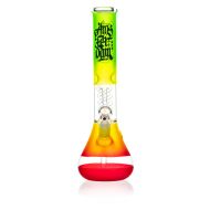 Bong Glass Amsterdam - H: 37cm - D: 50mm - SG: 18.8mm - ice noches Green/Yellow/Red