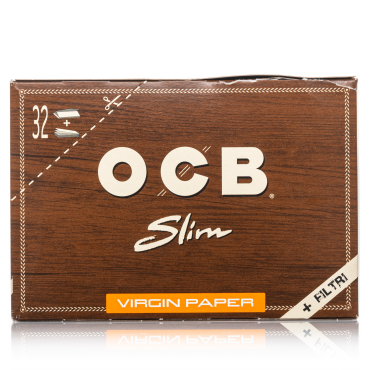 OCB Slim Virgin Unbleached + Filter Box (32)