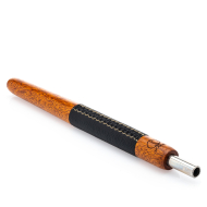 Wookah - Wooden Mouthpiece - Merbau black leather