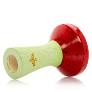 Bee Hookah Phunnel Green - Half Glazed Red Black