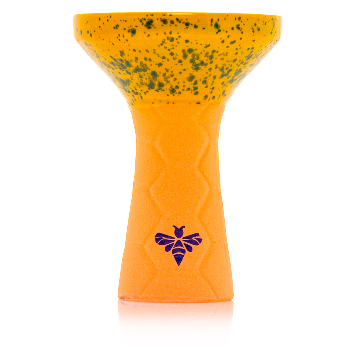 Bee Hookah Phunnel Pink - Half Glazed Light Green Dark Green