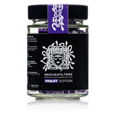 Medusa Aktivkohlefilter violett Glas 100 Stück