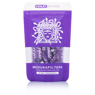 Medusa Aktivkohlefilter violett 50 Stück