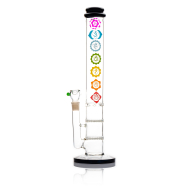 Chakra Straight Tube Bong - 43cm / 18mm F Colors Vary