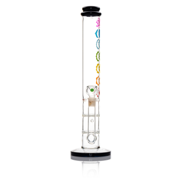 Chakra Straight Tube Bong - 43cm / 18mm F Colors Vary