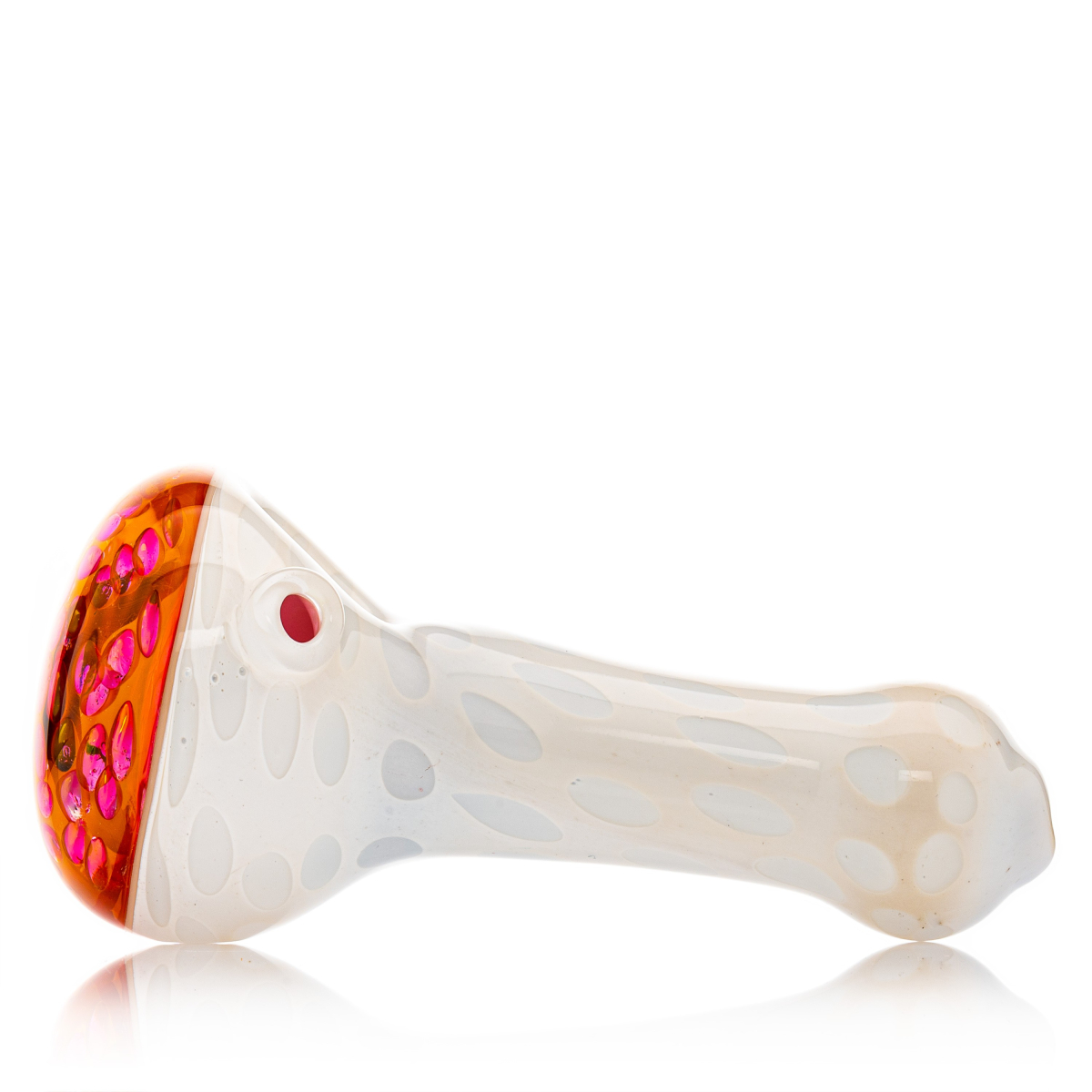 Psychedelic Galaxy Wasp Nest Glas Pfeife - 12cm / Weiss