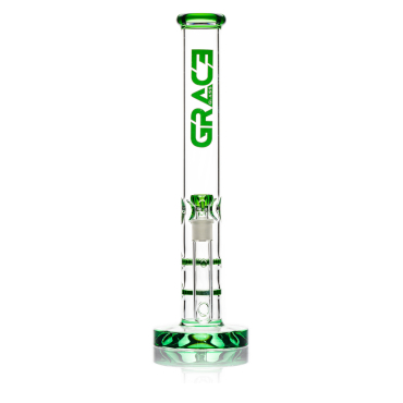 Grace Glass HAMMER Series | Green Parallel tubes