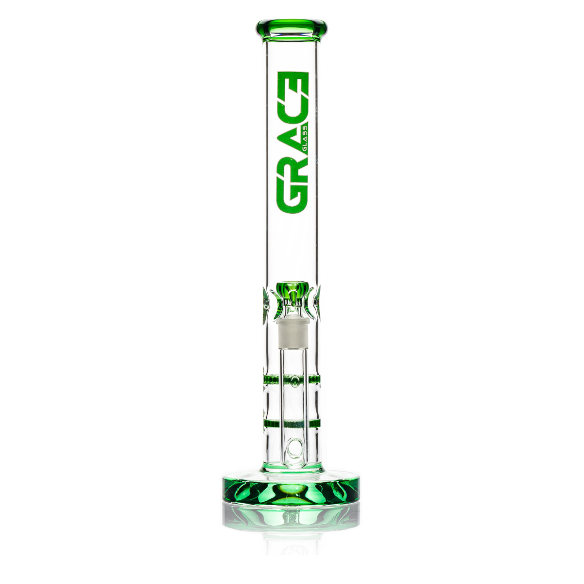 Grace Glass HAMMER Series | Green Parallel tubes