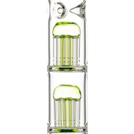 Pulsar - Dual Jellyfish Perc Bong - 47cm / 14mm F Colors Vary