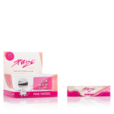Purize - Pink Papers King Size Slim - Box (40 Stück)