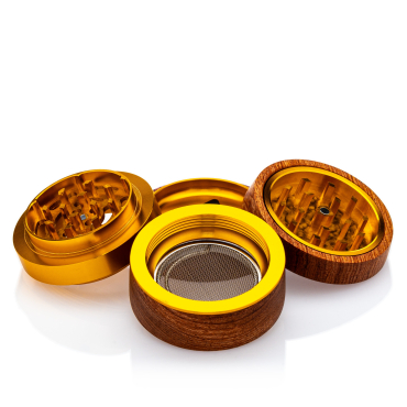 Black Leaf - Alu-/Holzgrinder 4-teilig kaufen bei smokee.ch