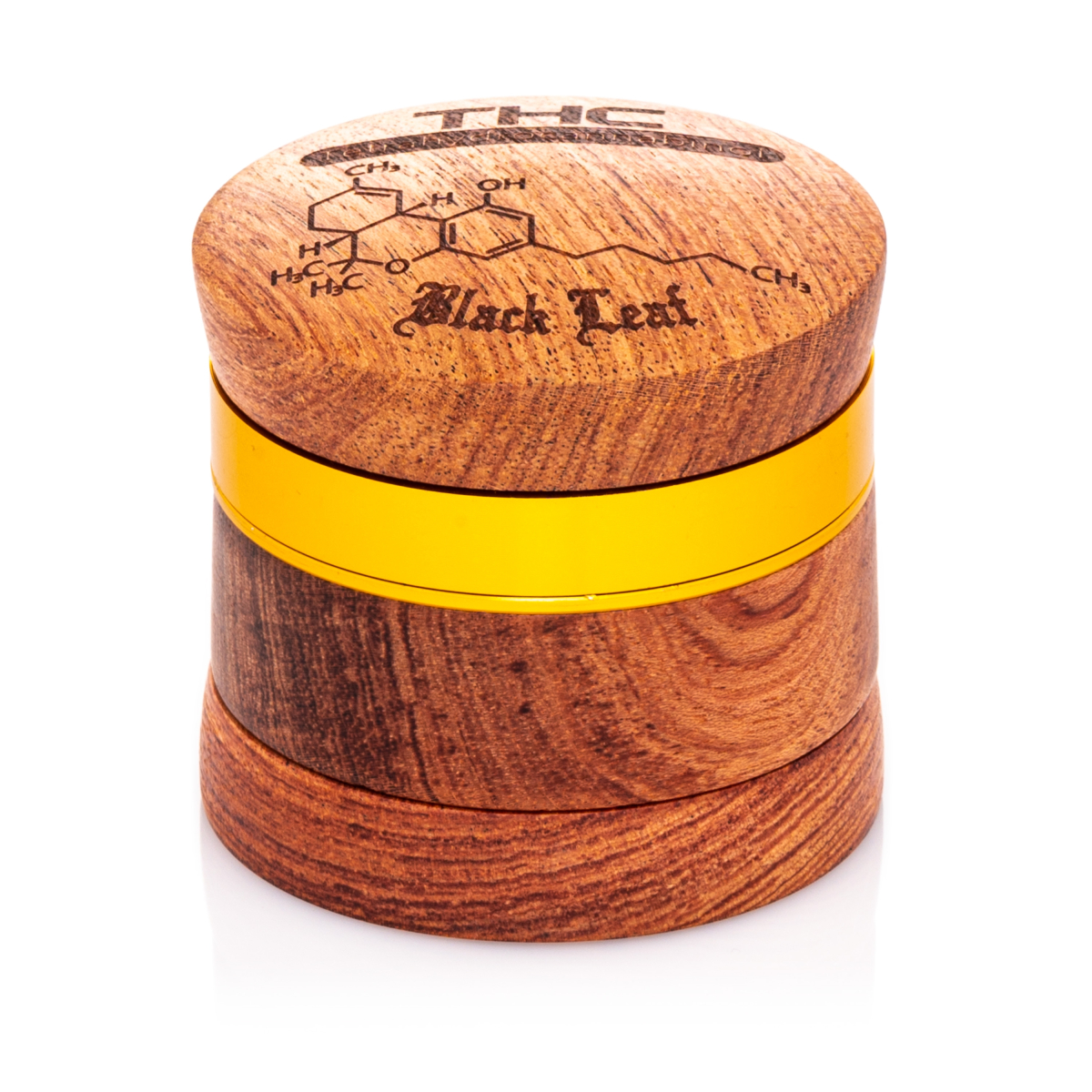 Black Leaf  - THC Alu-/Holzgrinder 4-teilig