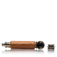 Holz & Edelstahl Pfeife - 9cm