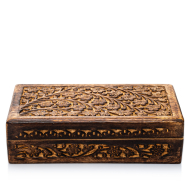 Aufbewahrungsbox holz mit Blumenmuster