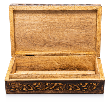 Aufbewahrungsbox holz mit Blumenmuster