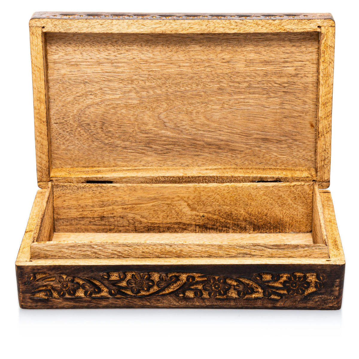 Aufbewahrungsbox holz mit Blumenmuster