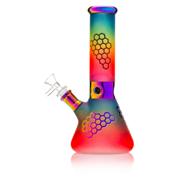 Rainbow Honeycomb - Beaker Bong - 14mm F