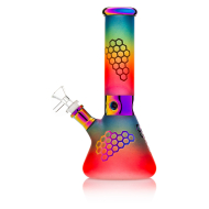 Rainbow Honeycomb - Beaker Bong - 14mm F