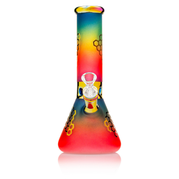 Rainbow Honeycomb - Beaker Bong - 14mm F