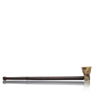 Pfeife mit Stein Bowl und Holzmundstück - 33cm