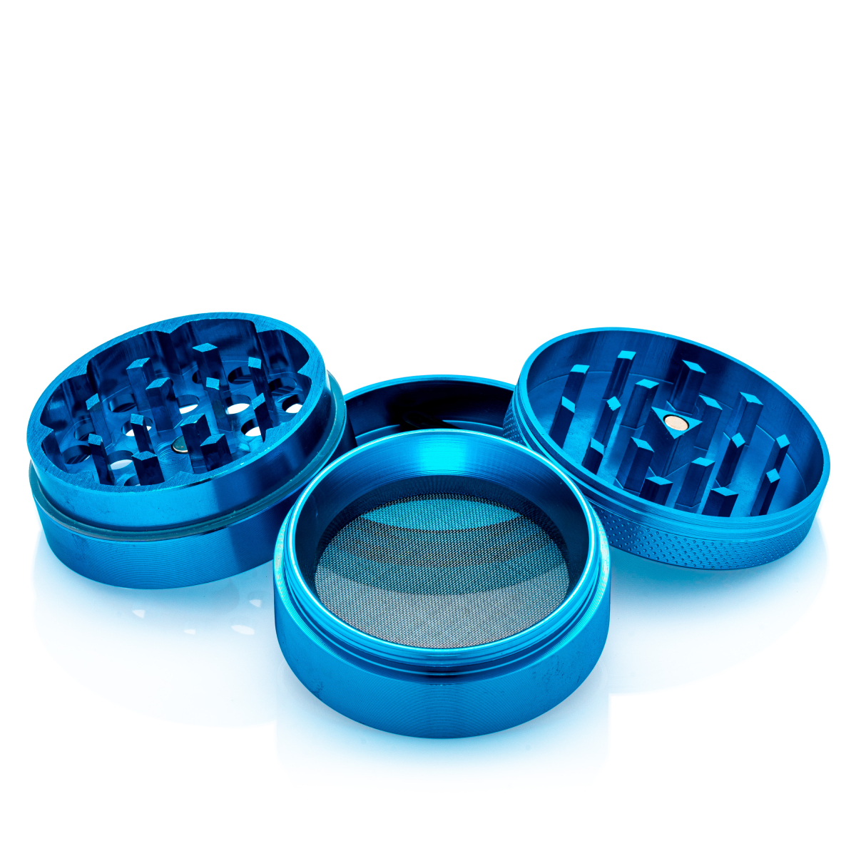 Black Leaf Alu-Mühle 4-tlg. - 50mm - Hellblau