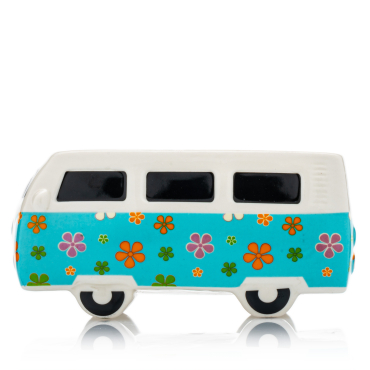 Vintage Hippie Bus - Flower Power - Keramik Aschenbecher