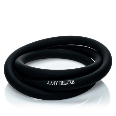 Amy Silikonschlauch Schwarz matt mit Logo