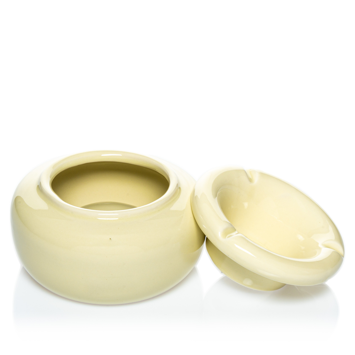 Fujima Marokko Keramik Aschenbecher - White Pearl