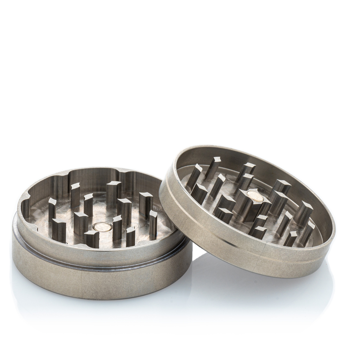 Edelstahl Grinder 50mm 2-teilig mit Stoffbeutel