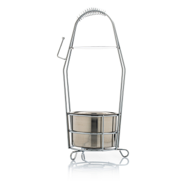 AO - Kohlekorb Gross -  Chrom