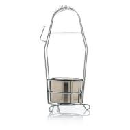 AO - Kohlekorb Gross -  Chrom