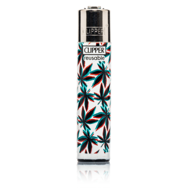 Clipper Feuerzeug - Neon Leaves 4 - 1/4