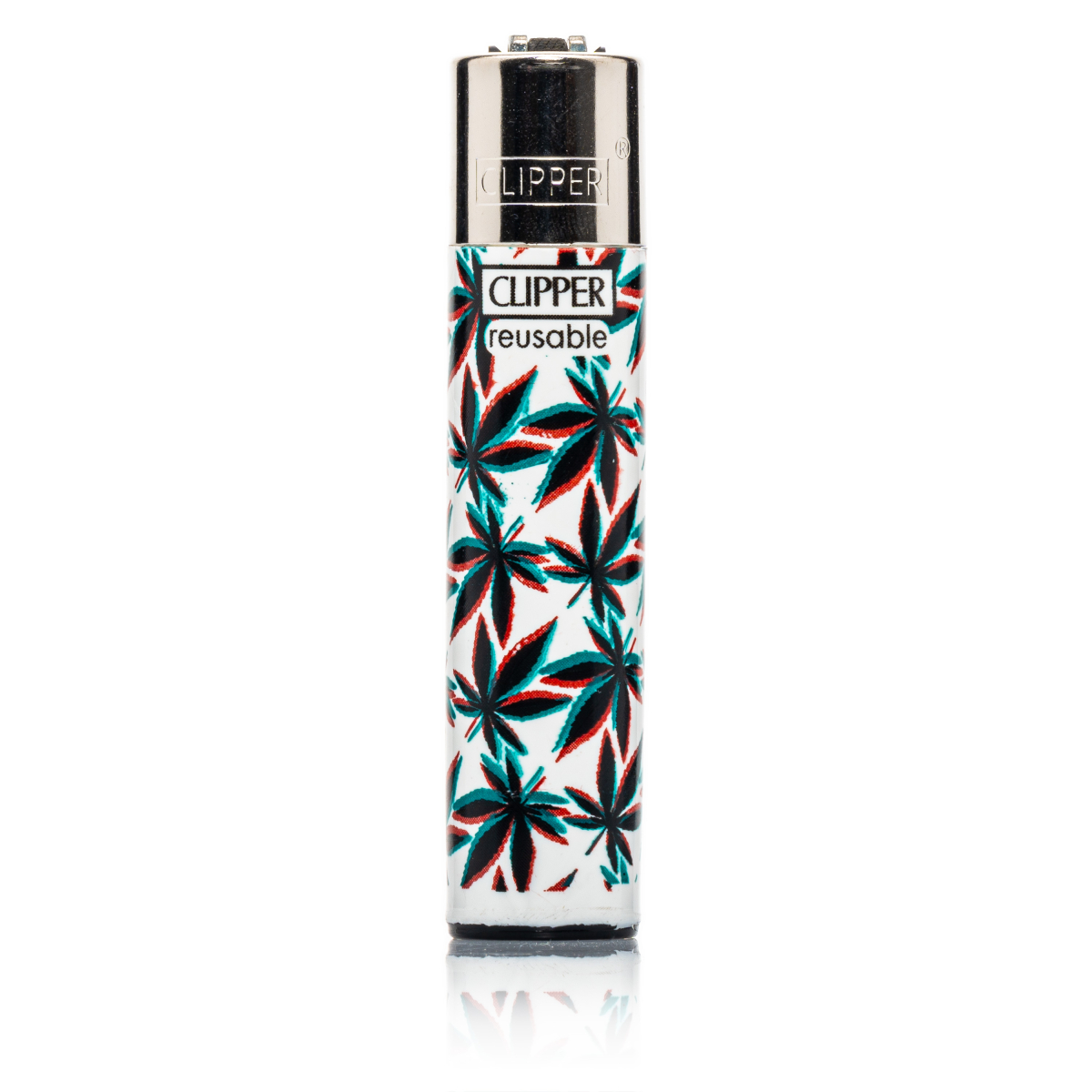 Clipper Feuerzeug - Neon Leaves 4 - 1/4