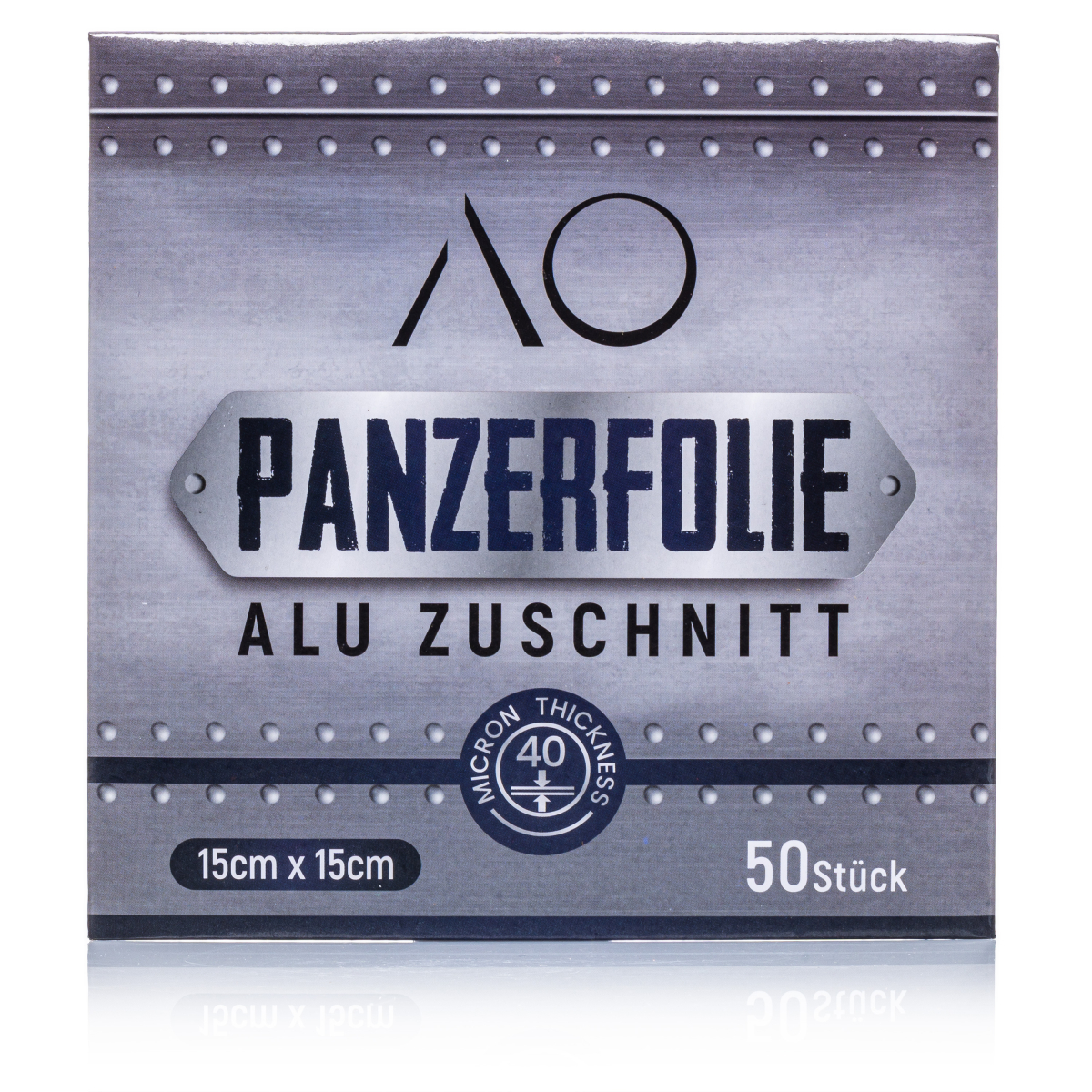 AO - Panzerfolie Alu - 15 x 15cm
