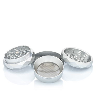 NV - Pyramid Grinder - 4-teilig D:63mm - Silber