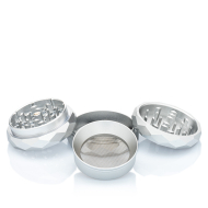 NV - Pyramid Grinder - 4-teilig D:63mm - Silber
