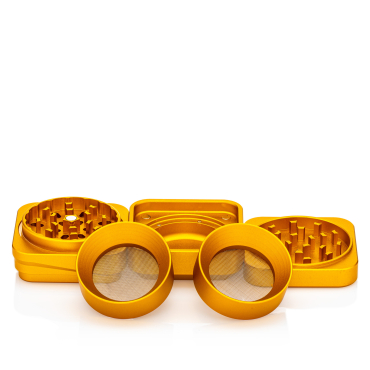 Steezy 4+1 Grinder - 63mm - Sunset Gold