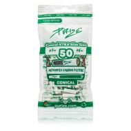 Purize - Conical Aktivkohlefilter Weiss (50 Stück)