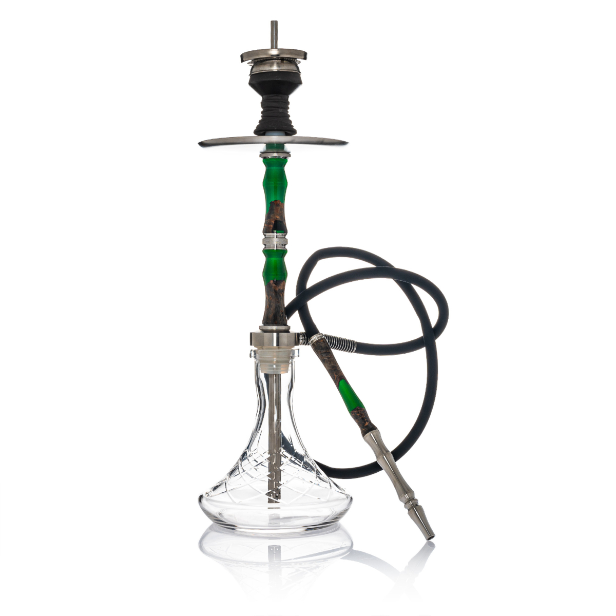 INVI - Recursion Handcut Edelstahl Shisha - Schwarz / Grau