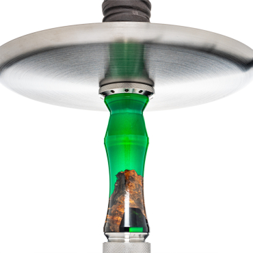 INVI - Recursion Handcut Edelstahl Shisha - Schwarz / Grau