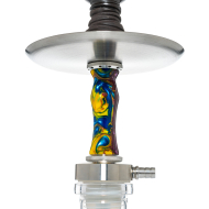 INVI - Vertex Handcut Edelstahl Shisha - Blau / Gelb / Lila